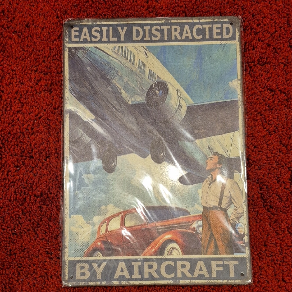 Vintage Style Aircraft Metal Sign
